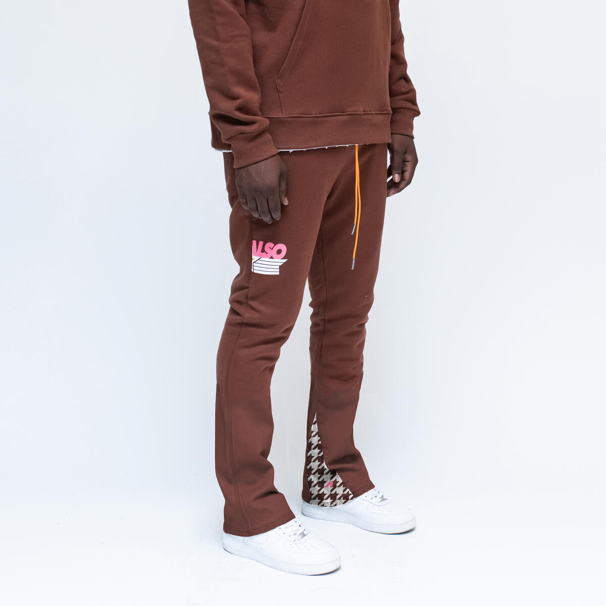 ALMOST SOMEDAY CAPITAL FLARE SWEATPANT 'BROWN'