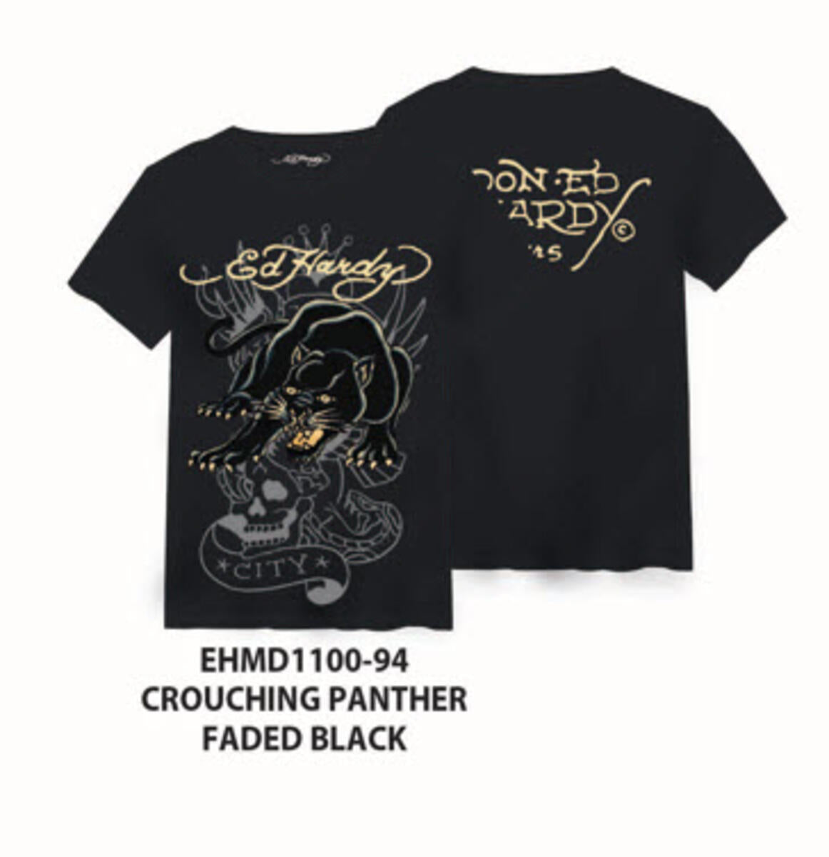 ED HARDY CROUCHING PANTHER SS MENS TEE (EHMD1100-94)