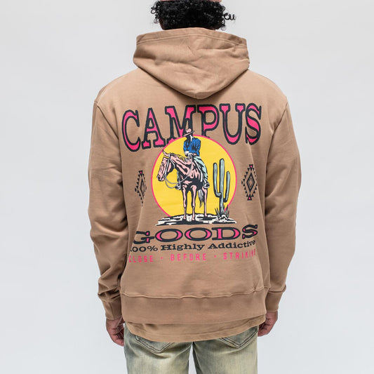 CAMPUS Western Hoodie (s2-010) SAND