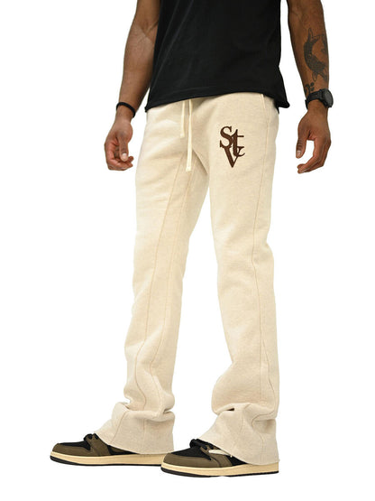 SI TU VEUX LOGO FLARE JOGGER (TV0093) HEATHER OATMEAL