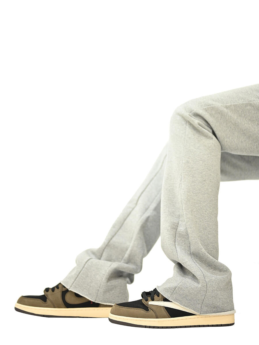 SI TU VEUX LOGO FLARE JOGGER (TV0093) HEATHER GREY