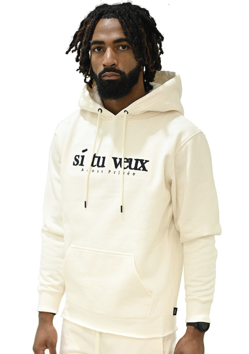 SI TU VEUX 'VEUX HOODIE' (TV0087) IVORY