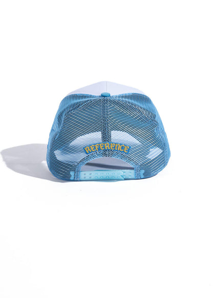 POSTAL SCENE TRUCKER WHITE/BABY BLUE (REF460)