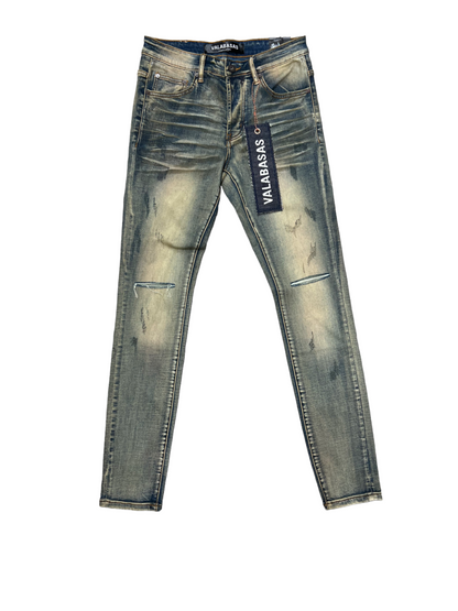 VALABASAS "MR. CLEAN 2.0" BLU SPORCO DENIM SKINNY (VLBS1117-08)