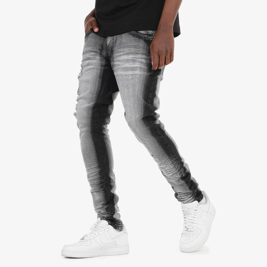 COPPER RIVET CLEAN LIGHT WASHED JEANS 033084-BK