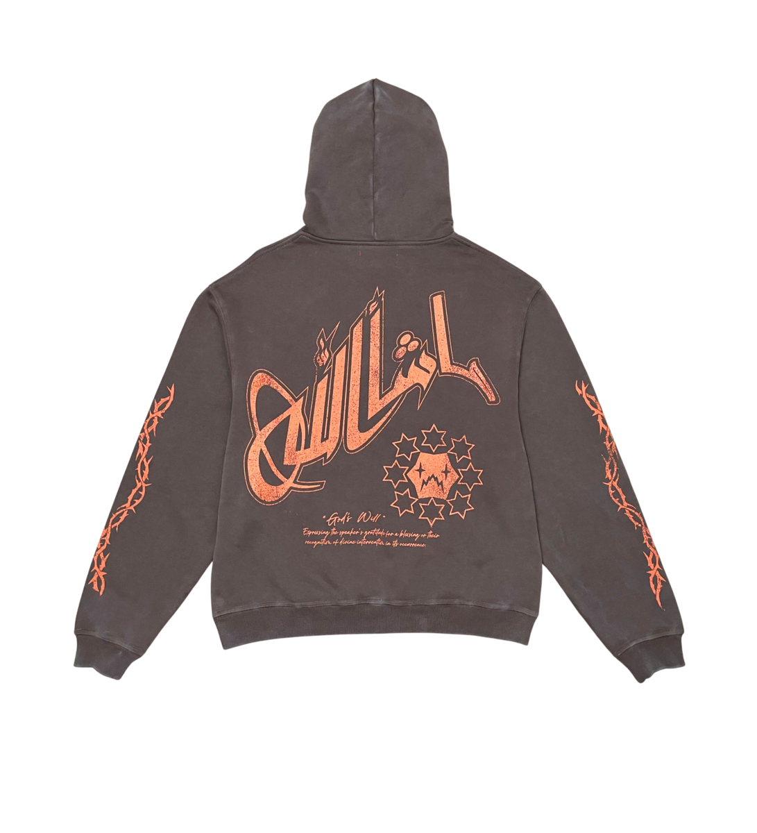 Wrathboy HOODIE - Gods Will - BROWN - WB03-036