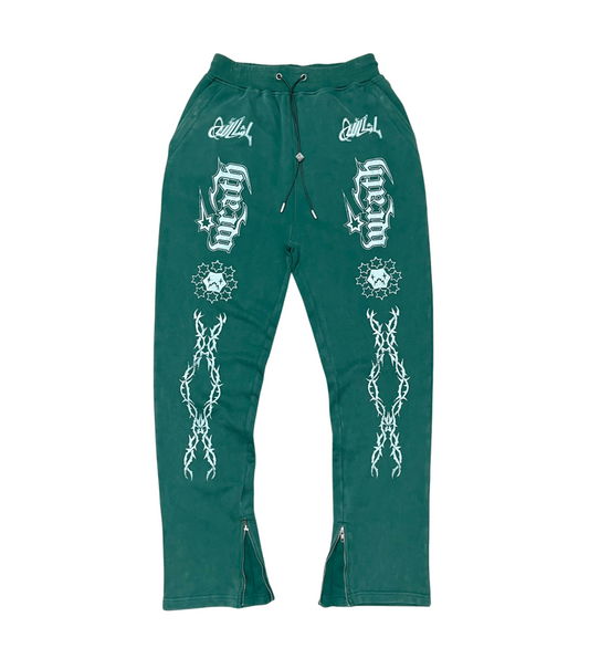 Wrathboy SWEAT PANTS - Gods Will - Deep Grass - WB03-035