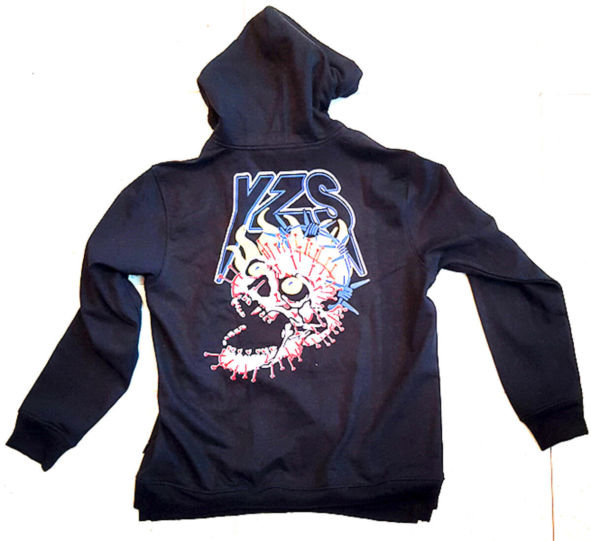 HUDSON YEEZUS SKULL HOODY 570GSM (461) BLACK ACID