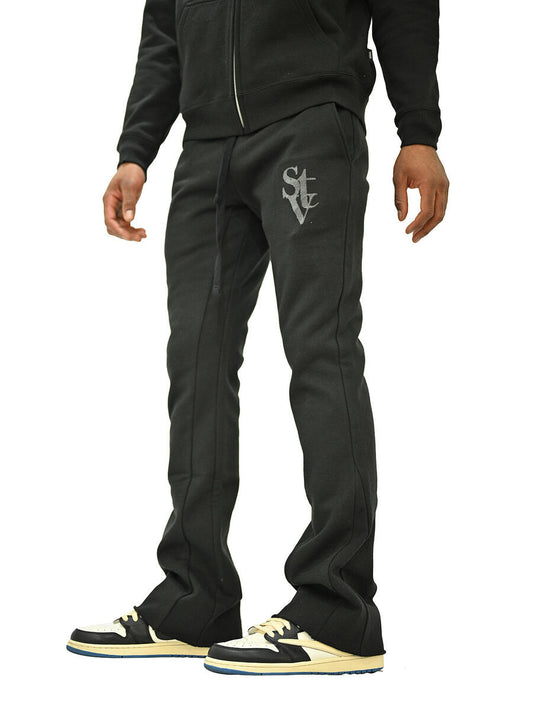 SI TU VEUX LOGO FLARE JOGGER (TV0093) BLACK