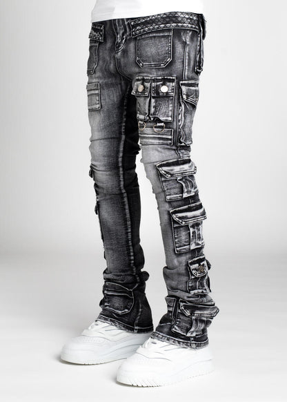 GUAPI Iron Grey Tactical Stacked Denim