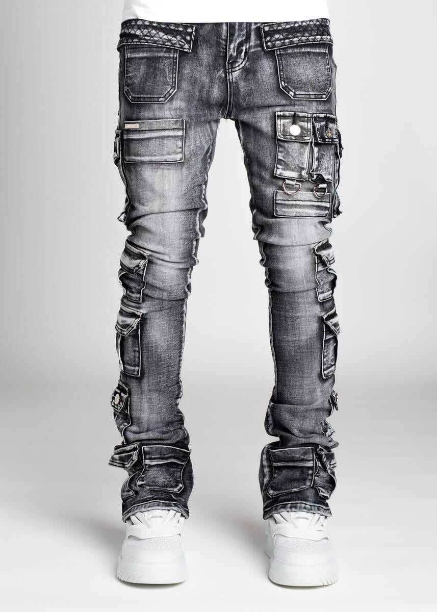 GUAPI Iron Grey Tactical Stacked Denim