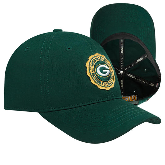 GREEN BAY PACKERS CREST EMBLEM DAD HAT (FGP746014) FOREST GREEN