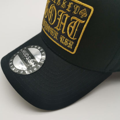 HUDSON GOAT TRUCKER HAT (CD0071)-BLACK/GOLD