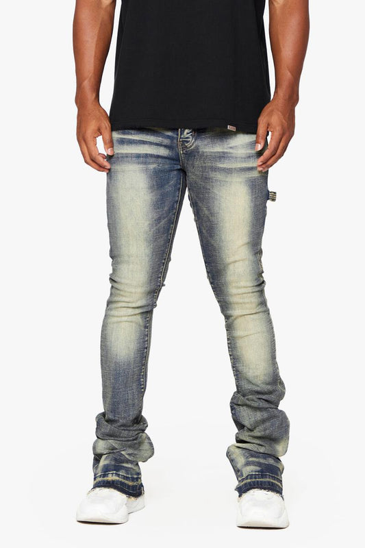 VALABASAS "MR. EXTENDO" BLU SPORCO SUPER STACKED FLARE JEAN (VLBS2354-FF3)