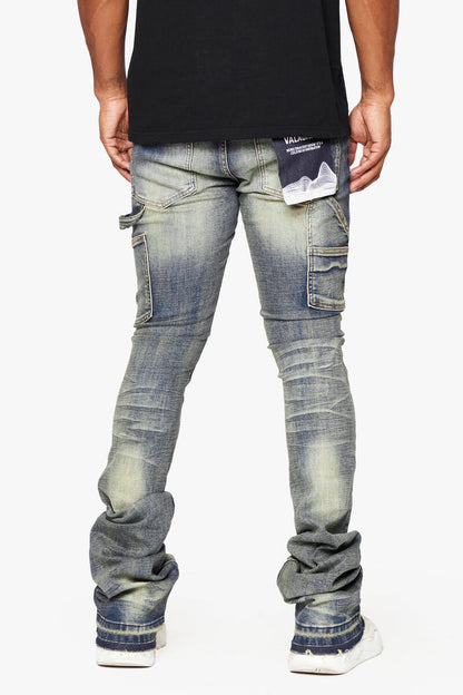 VALABASAS "MR. EXTENDO" BLU SPORCO SUPER STACKED FLARE JEAN (VLBS2354-FF3)