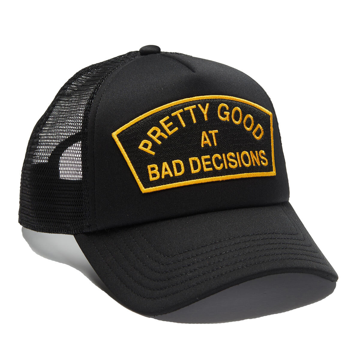 CULT "BAD DECISIONS" MESH BACK TRUCKER HAT (624BC-CH51A)