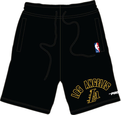 PRO STANDARD LOS ANGELES LAKERS CLASSIC BRISTLE FLC SHORT (BLL352713) BLK