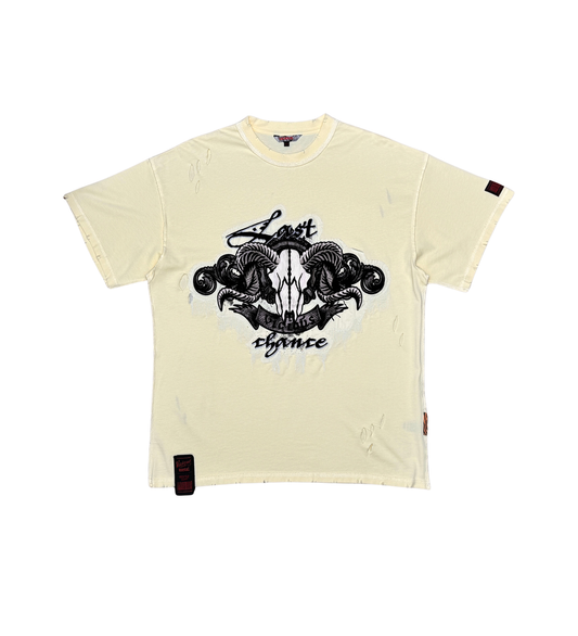 VICIOUS LAST GAME GOAT TEE VC407-BUTTER CREAM