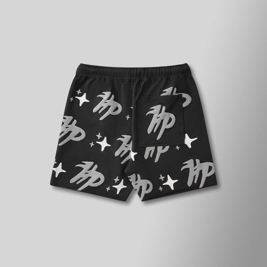 HYDE PARK PUFF THE MAGIC PATTERN SHORTS  - BLACK