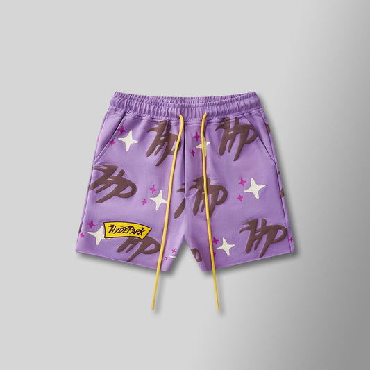 HYDE PARK PUFF THE MAGIC PATTERN SHORTS  - PURPLE