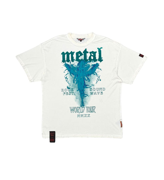 VICIOUS METAL WORLD TOUR OVERSIZE TEE VC415-OFF WHITE