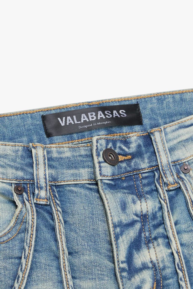 VALABASAS "POCKET TRAIL" VINTAGE WASH SKINNY DENIM JEAN (VLBS-SK-27)