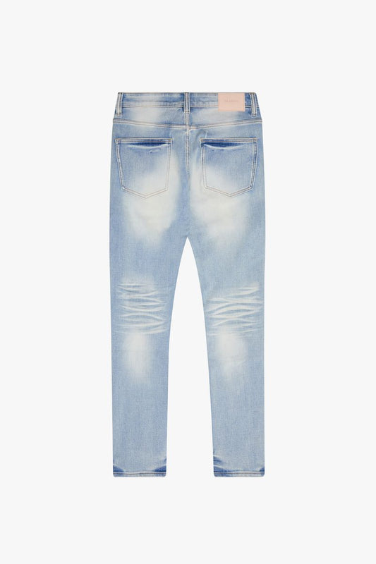 VALABASAS "MR. FLEX"  4 WAY STRETCH SKINNY JEAN (VLBS-VJ1-002) LIGHT WASH