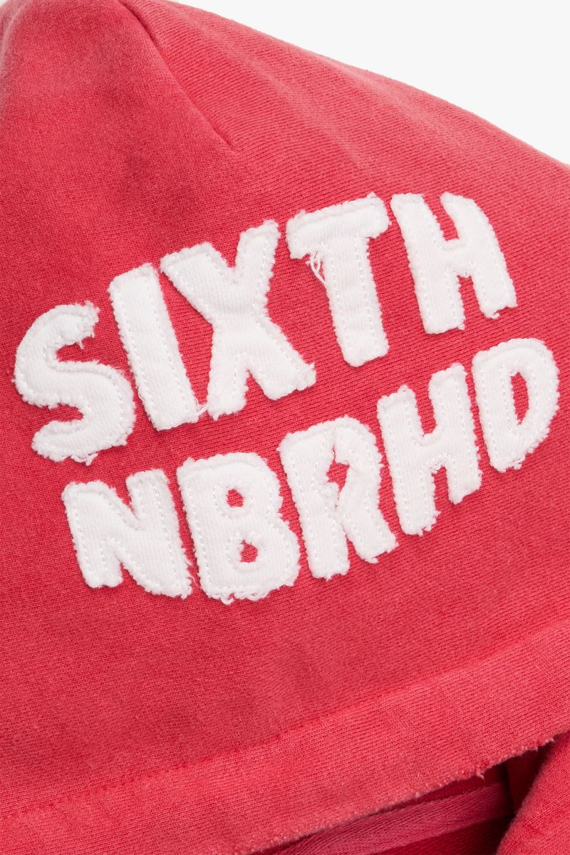 6TH NBRHD "PATCHES" CROPPED PULLOVER 6TH-F3301-RED