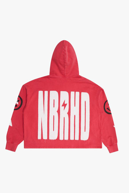 6TH NBRHD "PATCHES" CROPPED PULLOVER 6TH-F3301-RED