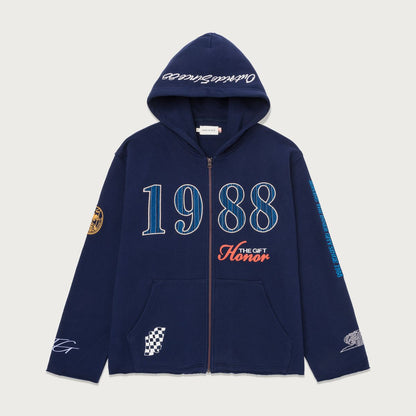 H.T.G 1988 FULL ZIP HOODIE (HTG250150) NAVY