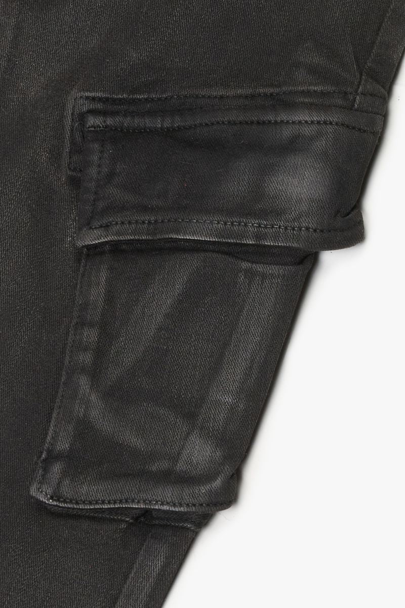 VALABASAS "PACIFIC" LT. GREY/BLACK SKINNY JEAN (VLBS-SK-30)