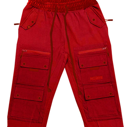 HUDSON MULTI-CARGO FLEECE FLARE JOGGER (536) RED