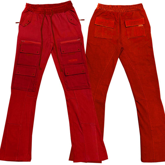 HUDSON MULTI-CARGO FLEECE FLARE JOGGER (536) RED