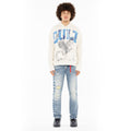 CULT PULLOVER NOVELTY SWEATSHIRT (625A2-PH19D)-CREAM HEATHER