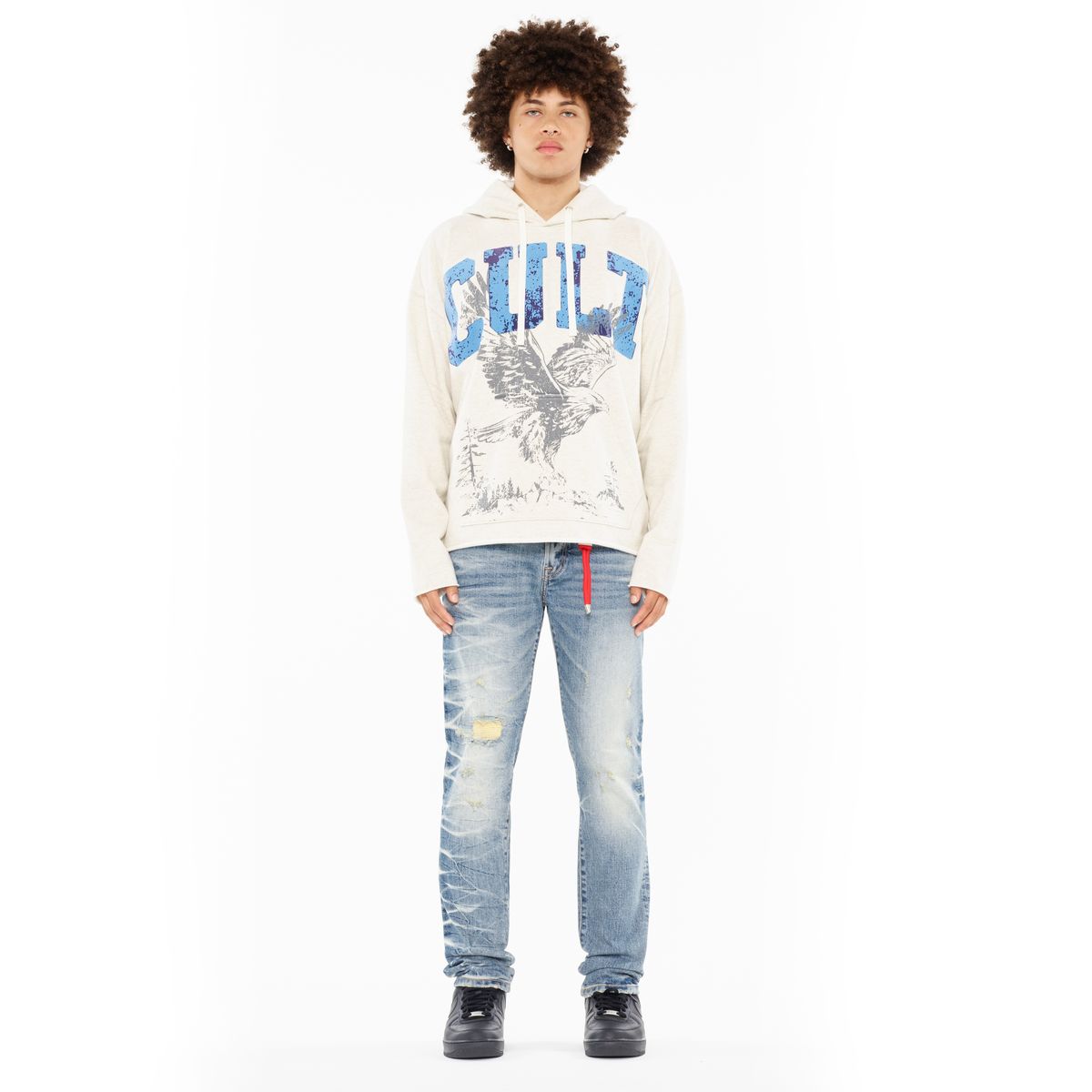 CULT PULLOVER NOVELTY SWEATSHIRT (625A2-PH19D)-CREAM HEATHER