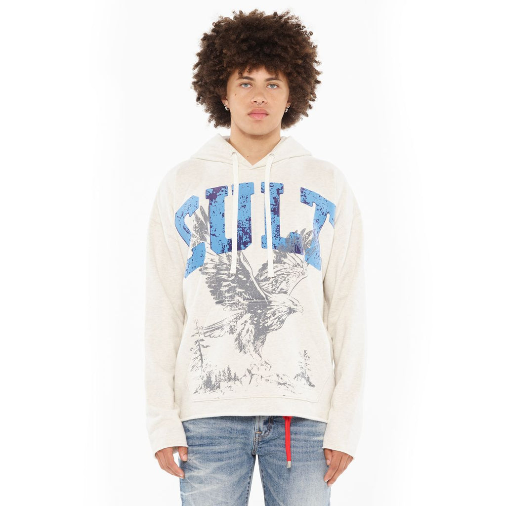 CULT PULLOVER NOVELTY SWEATSHIRT (625A2-PH19D)-CREAM HEATHER