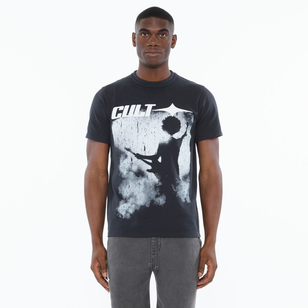 CULT SHORT SLEEVE CREW NECK TEE "MORE THAN MUSIC" (625A5-K49A)