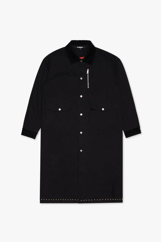 "DUSTER" BLACK TRENCH COAT (VLBS-VTC1-1001) BLACK