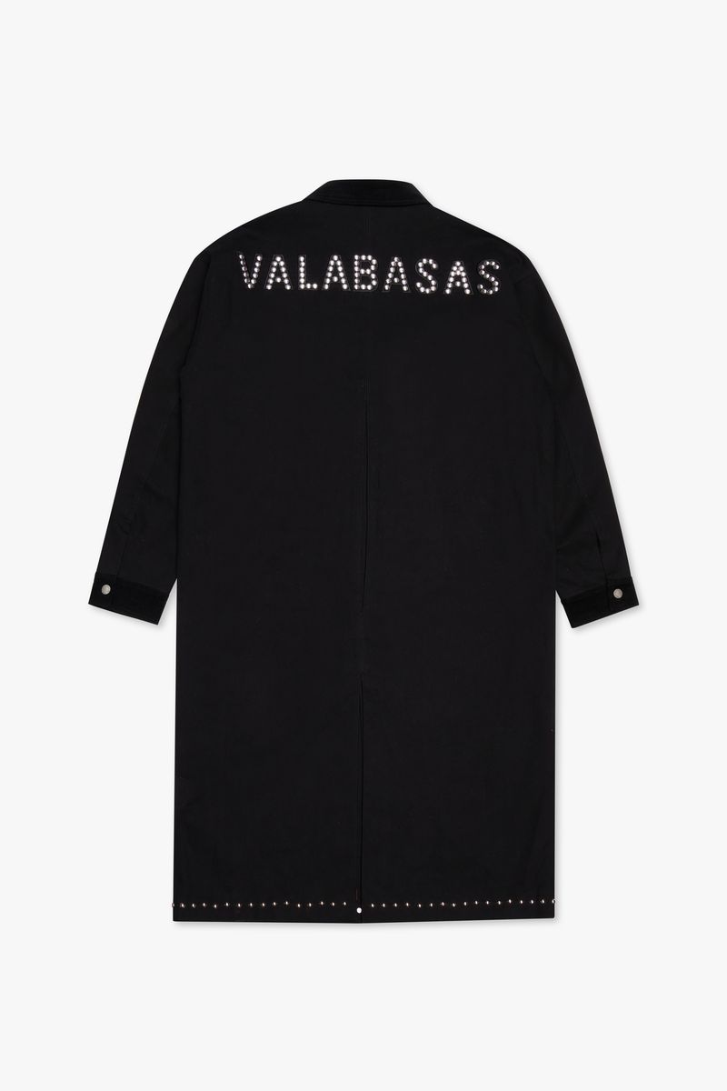 "DUSTER" BLACK TRENCH COAT (VLBS-VTC1-1001) BLACK