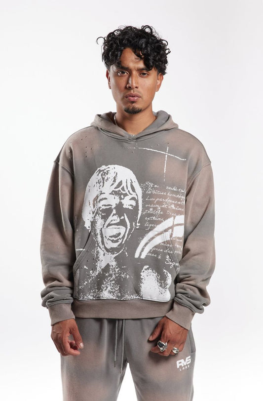 RVS LABS Washed Ash "Scream" Hoody