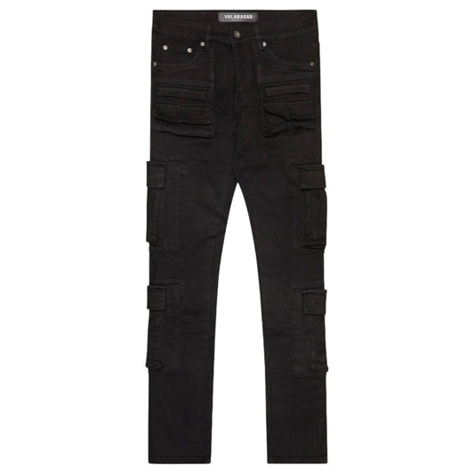 VALABASAS "GENERAL" BLACK WASHED SKINNY PANTS (VLBS-VJ2-1002)