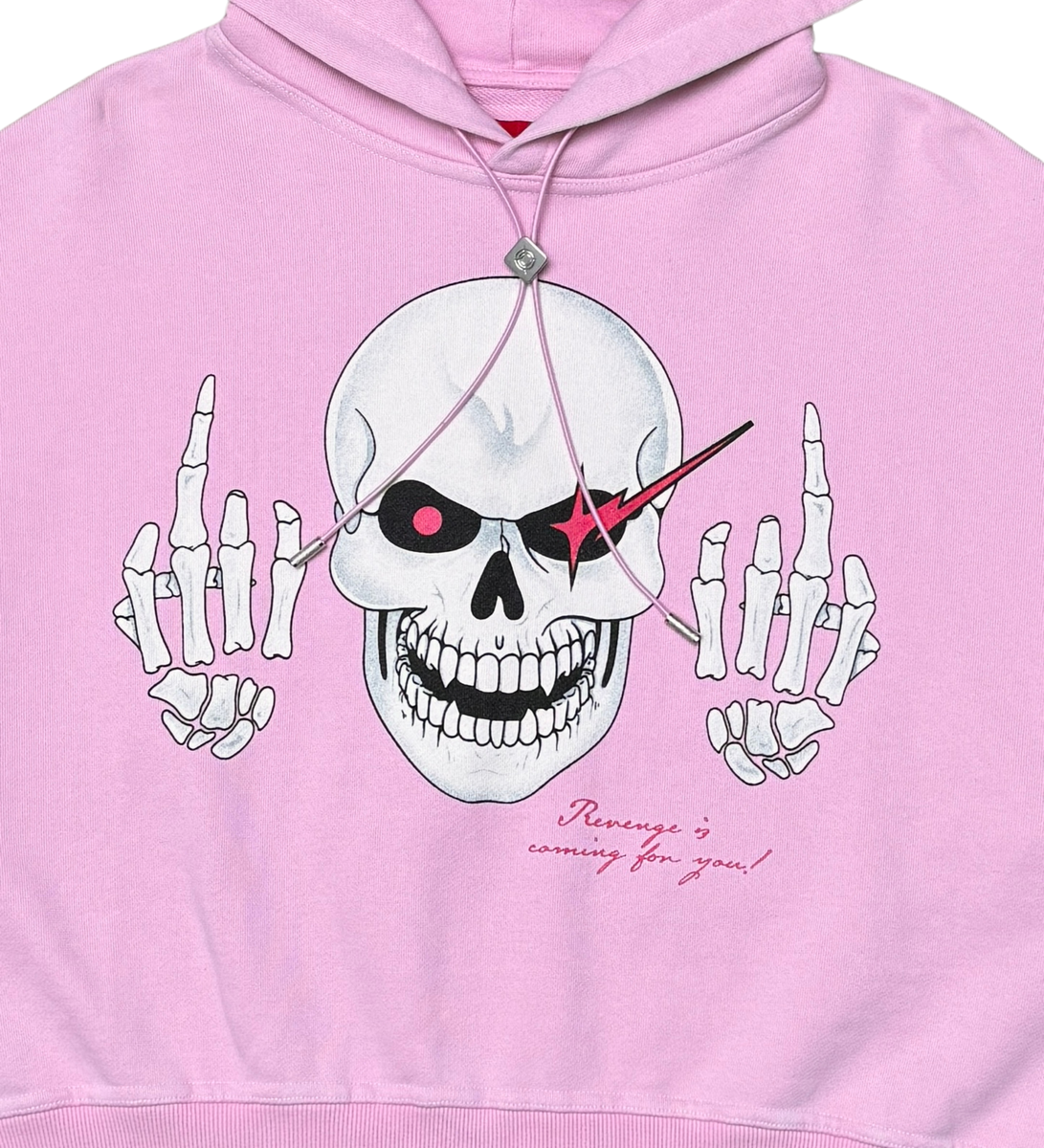 WRATHBOY CROP SKULLS HARD TO KILL WB05-080 PINK