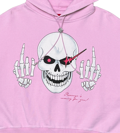 WRATHBOY CROP SKULLS HARD TO KILL WB05-080 PINK