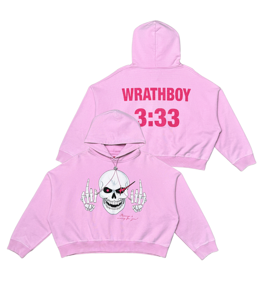 WRATHBOY CROP SKULLS HARD TO KILL WB05-080 PINK