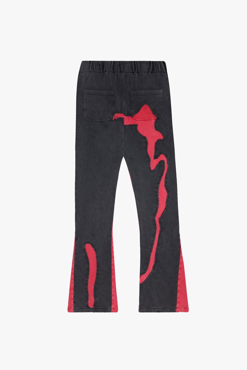 VALABASAS "SERPENTINE" GREY/RED PANTS