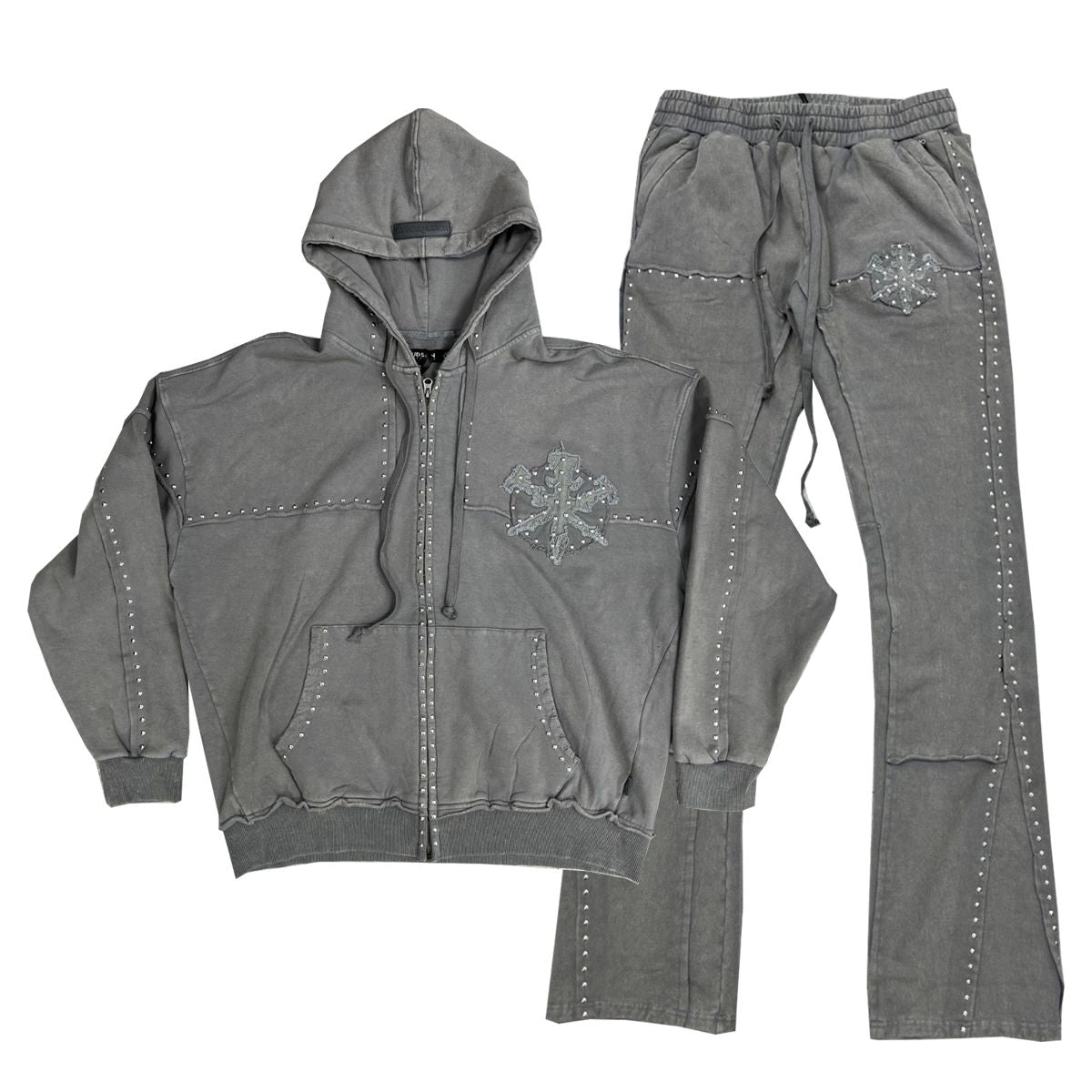 HUDSON METAL FLEECE OVERSIZED HOODY (538)-GREY