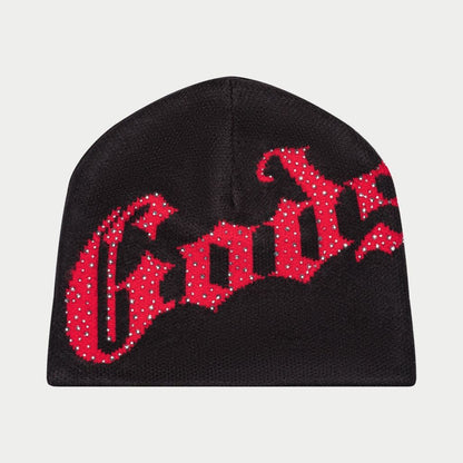 GODSPEED OG Logo Studded Beanie 'BLACK/RED'