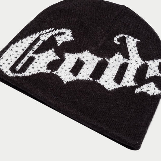 GODSPEED OG Logo Studded Beanie 'BLACK/WHITE'