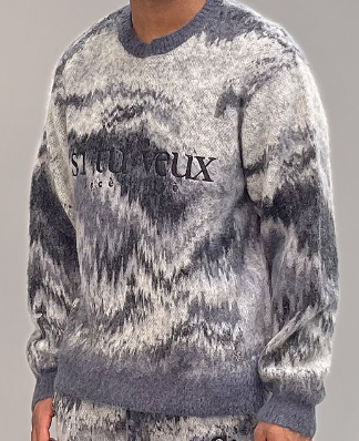 STV SIGNATURE MOHAIR CREWNECK SWEATER (TV0214) CAVIAR