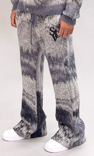 STV SIGNATURE MOHAIR FLARE JOGGERS (TV0216) CAVIAR